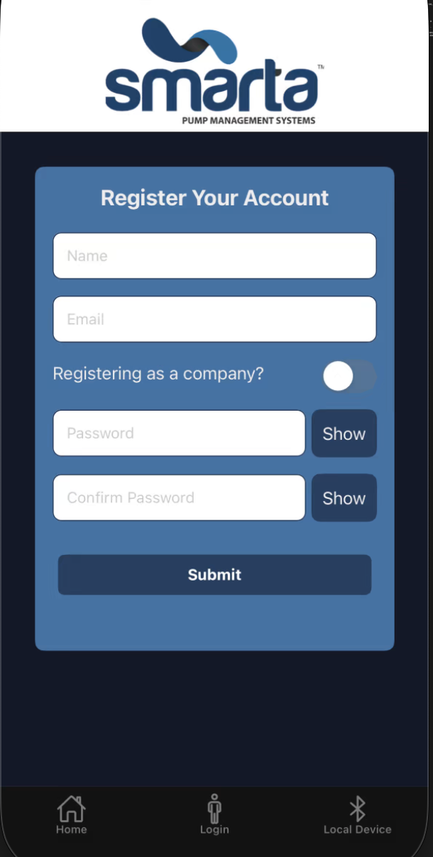 Register Screen